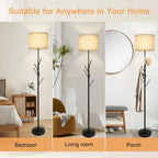 Depuley LED Floor Lamp with Frosted Glass Globe