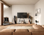 Design Record Player Stand 4-Tier Wooden Shelves Turntable