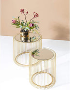 Design Wire Coffee Table 70CM Diameter Living (Set of 2)