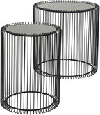 Design Wire Coffee Table 70CM Diameter Living (Set of 2)