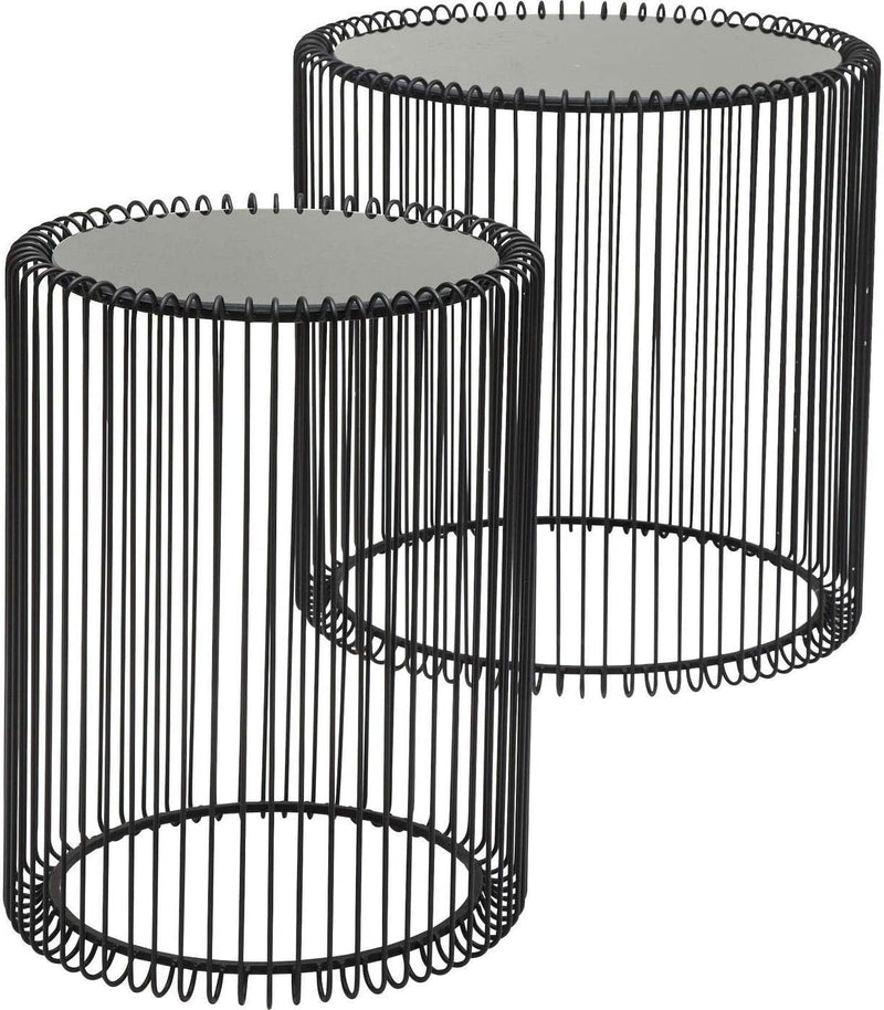 Design Wire Coffee Table 70CM Diameter Living (Set of 2)