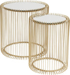 Design Wire Coffee Table 70CM Diameter Living (Set of 2)