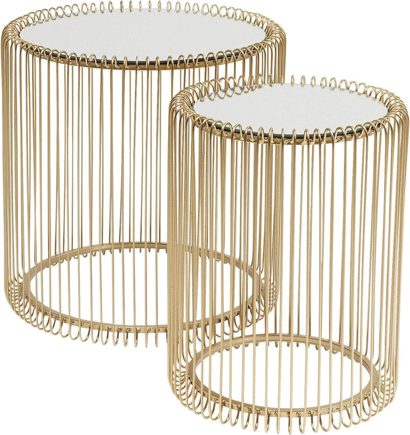 Design Wire Coffee Table 70CM Diameter Living (Set of 2)