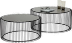 Design Wire Coffee Table 70CM Diameter Living (Set of 2)