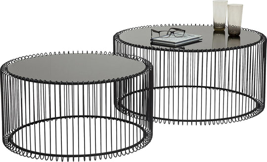 Design Wire Coffee Table 70CM Diameter Living (Set of 2)