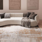 Designer Abstract Painterly Living Room Rug Dense Super