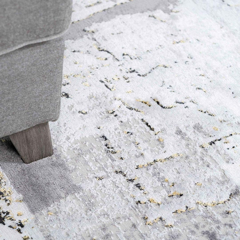 Designer Abstract Painterly Living Room Rug Dense Super
