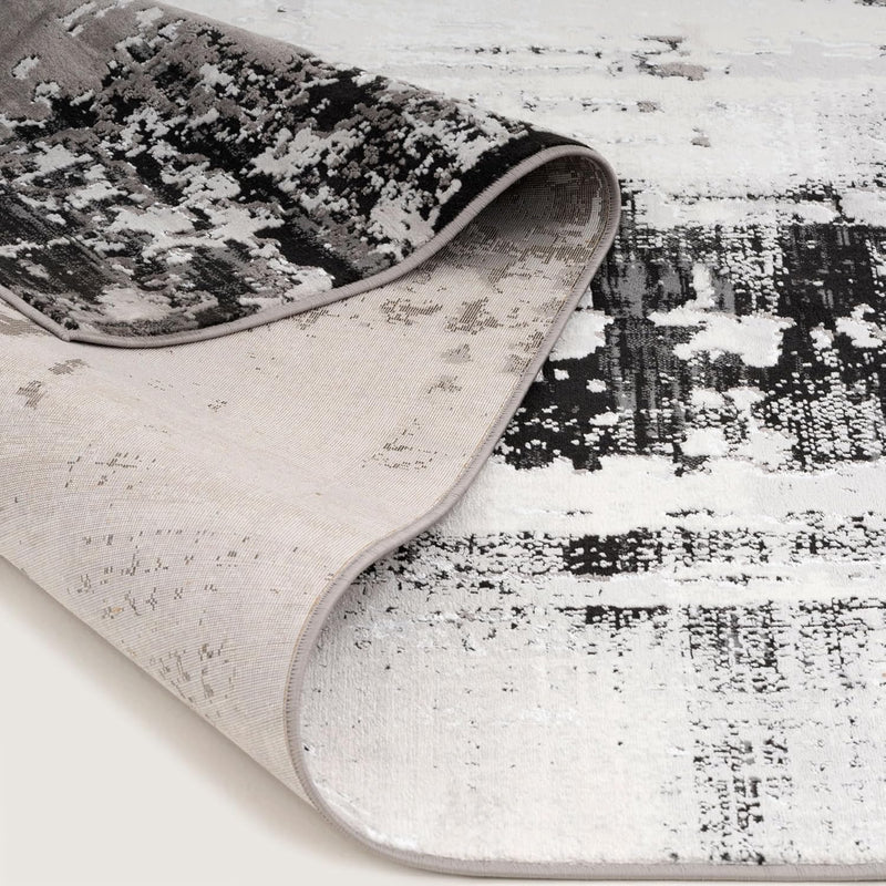 Designer Abstract Painterly Living Room Rug Dense Super