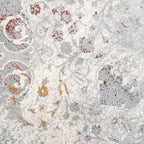 Designer Distressed Classic Floral Medallion Living Room Carpet