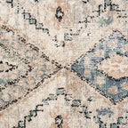 Designer Distressed Tribal Diamond Thick Polyester Carpet Rug