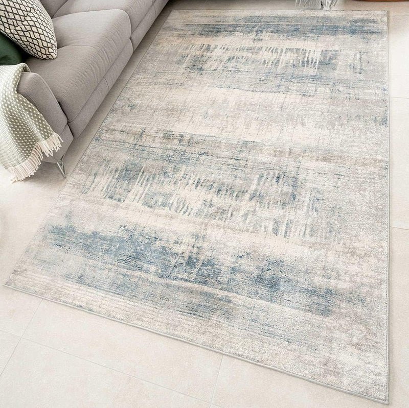 Designer Large Antique Polyester Abstract Painterly Carpet Rug