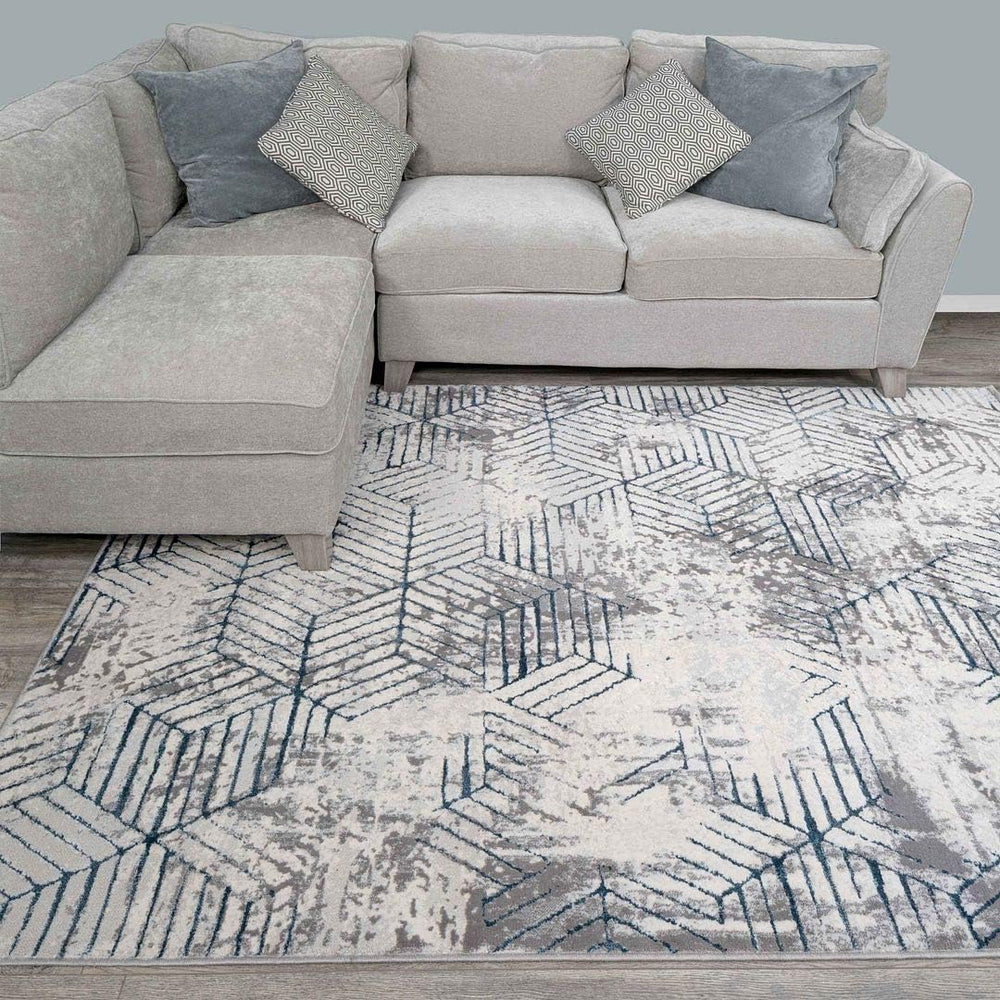 Designer Modern Geometric Plush Living Room Small Area