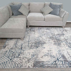Designer Modern Geometric Plush Living Room Small Area