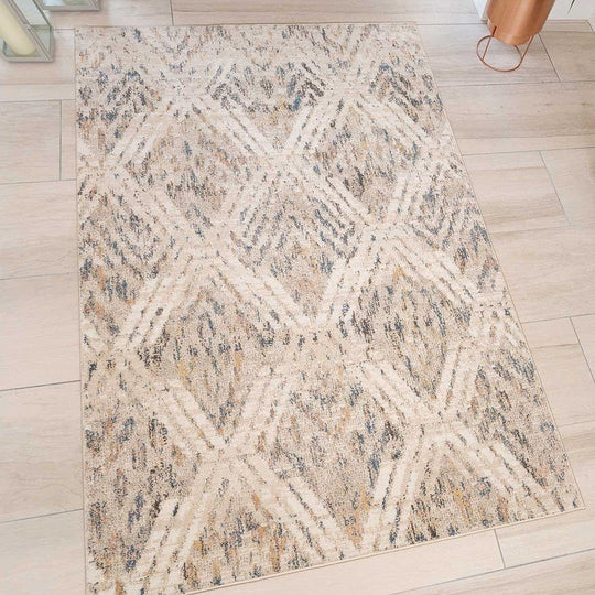 Designer Wool Like Duck Egg Thick Polyester Carpet