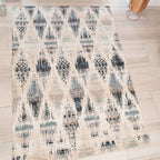 Designer Wool Like Duck Egg Thick Polyester Carpet