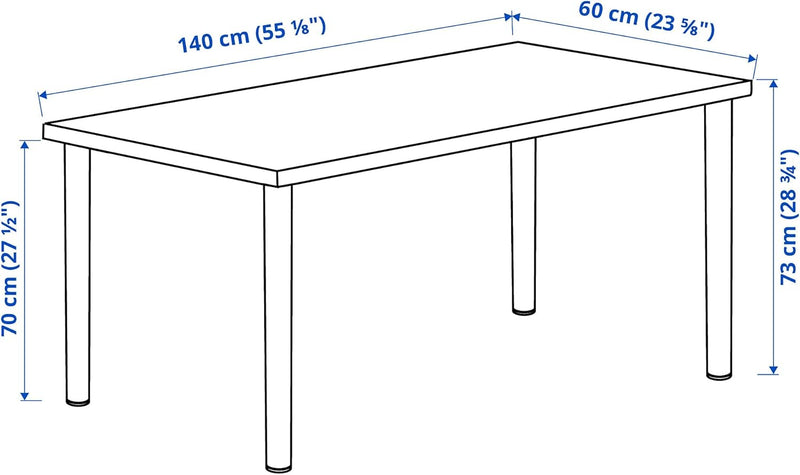 Desk 140x60CM Stained Oak Effect