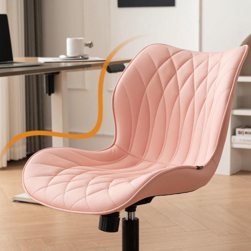 Desk Chair Adjustable Home Office with Wheels PU