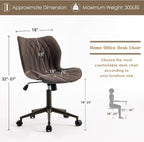Desk Chair Adjustable Home Office with Wheels PU
