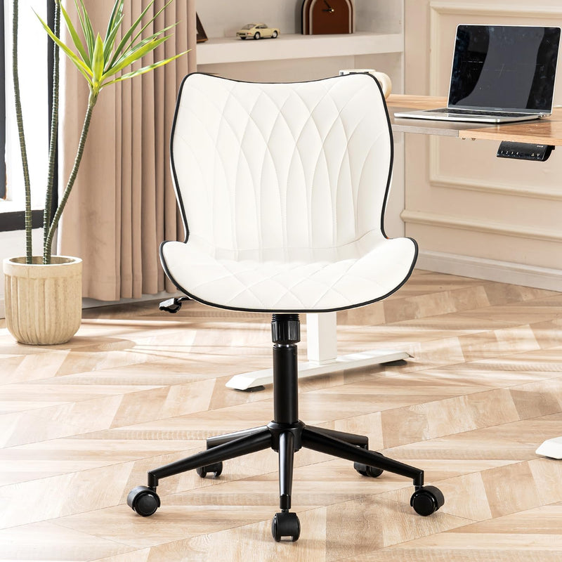 Desk Chair Adjustable Home Office with Wheels PU
