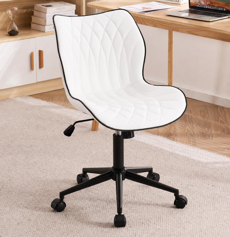 Desk Chair Adjustable Home Office with Wheels PU