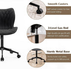 Desk Chair Adjustable Home Office with Wheels PU