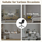 Desk Chair Adjustable Home Office with Wheels PU