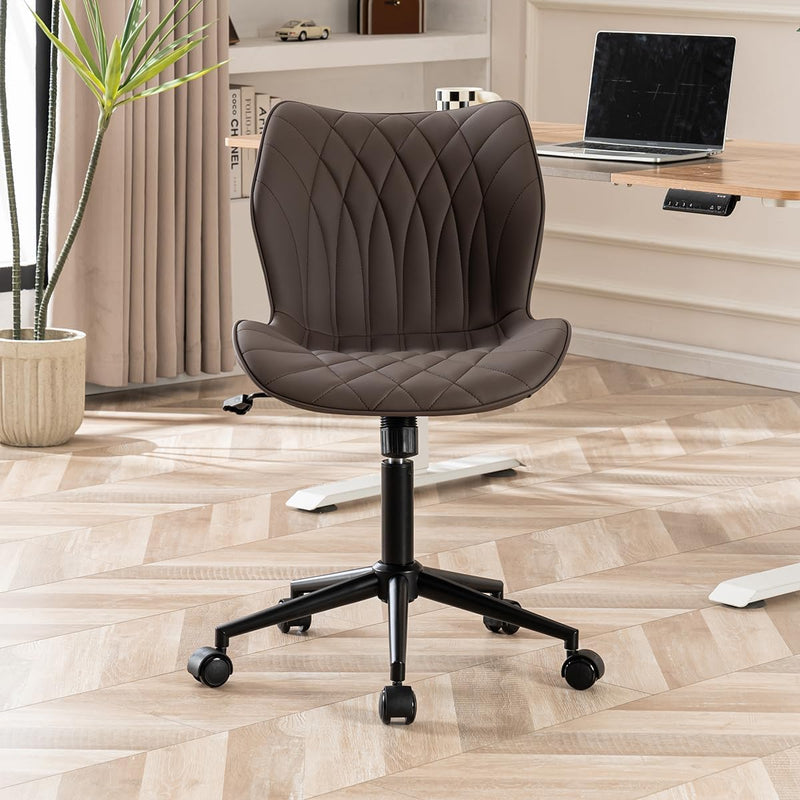 Desk Chair Adjustable Home Office with Wheels PU
