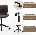 Desk Chair Adjustable Home Office with Wheels PU