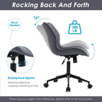 Desk Chair Adjustable Home Office with Wheels PU