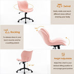Desk Chair Adjustable Home Office with Wheels PU