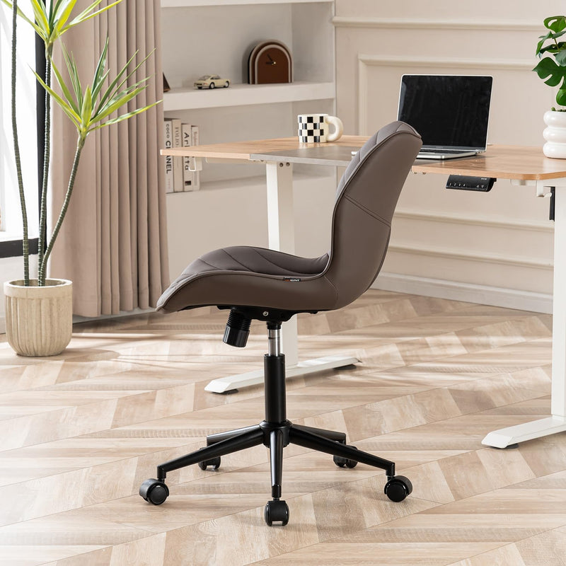 Desk Chair Adjustable Home Office with Wheels PU