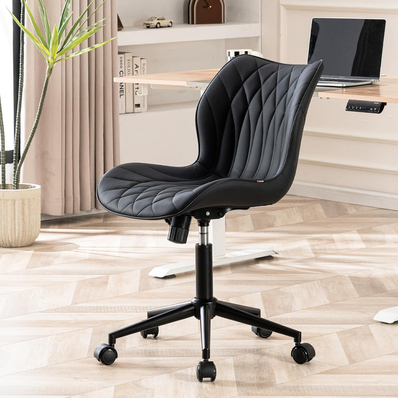 Desk Chair Adjustable Home Office with Wheels PU