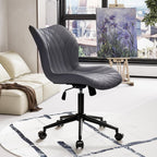 Desk Chair Adjustable Home Office with Wheels PU