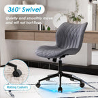 Desk Chair Adjustable Home Office with Wheels PU