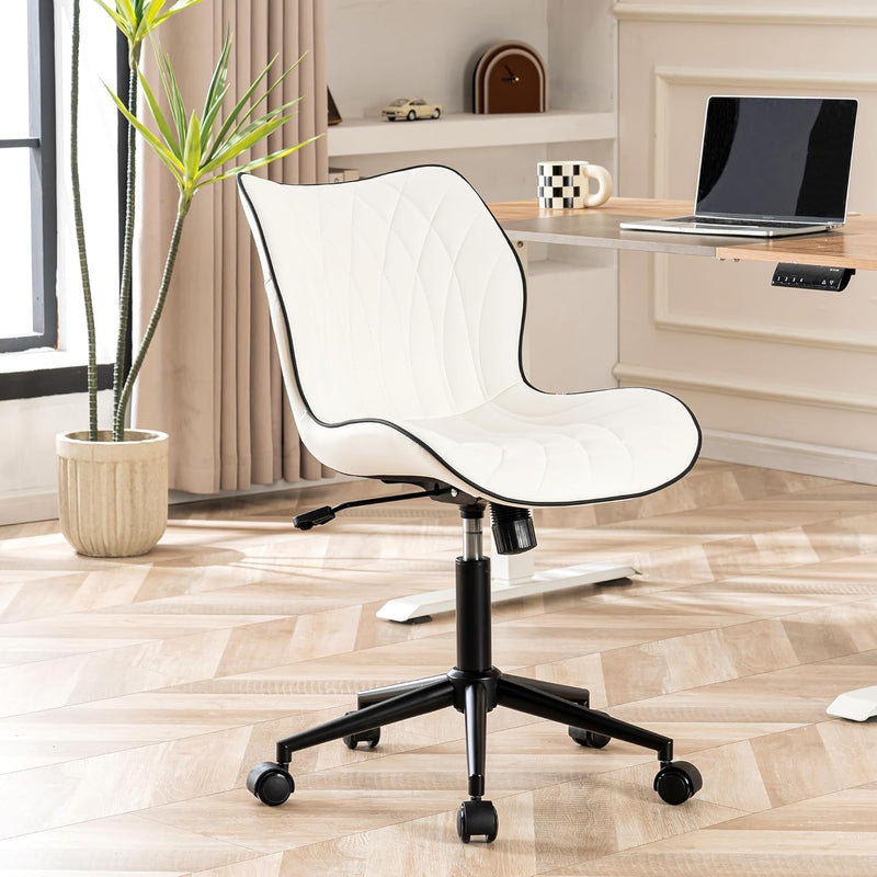 Desk Chair Adjustable Home Office with Wheels PU