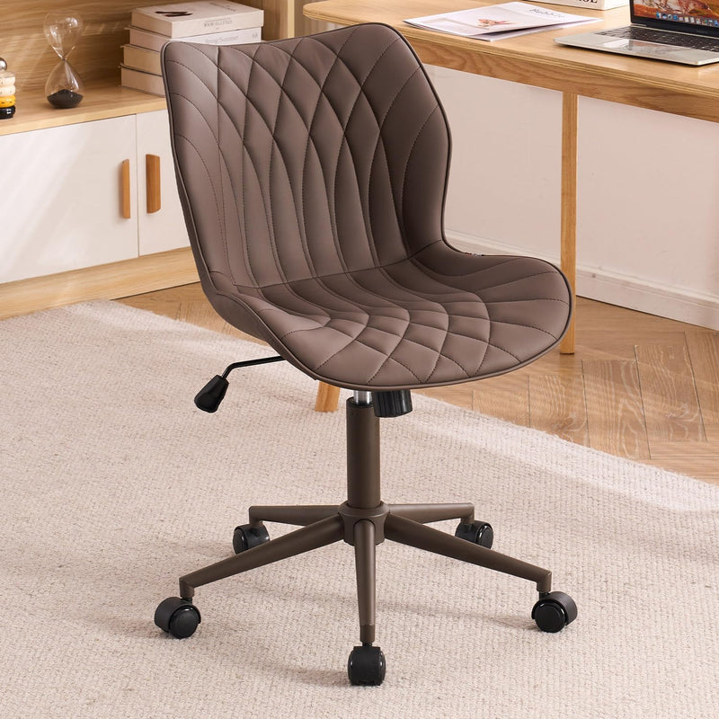 Desk Chair Adjustable Home Office with Wheels PU