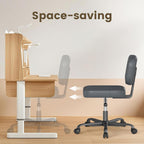Desk Chair Adjustable Swivel Task Seat Teddy-Fleece