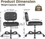 Desk Chair Adjustable Swivel Task Seat Teddy-Fleece