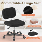 Desk Chair Adjustable Swivel Task Seat Teddy-Fleece