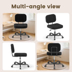 Desk Chair Adjustable Swivel Task Seat Teddy-Fleece