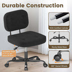 Desk Chair Adjustable Swivel Task Seat Teddy-Fleece