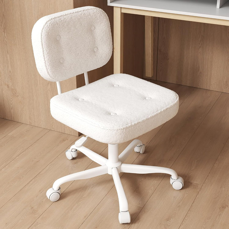 Desk Chair Adjustable Swivel Task Seat Teddy-Fleece