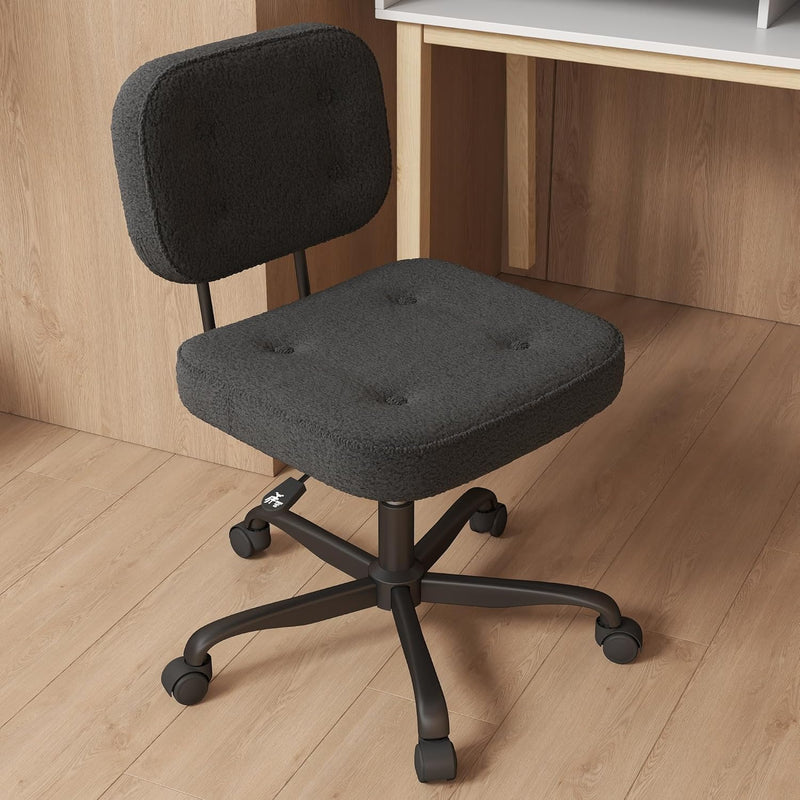 Desk Chair Adjustable Swivel Task Seat Teddy-Fleece