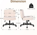 Desk Chair Cross Legged with Armrests