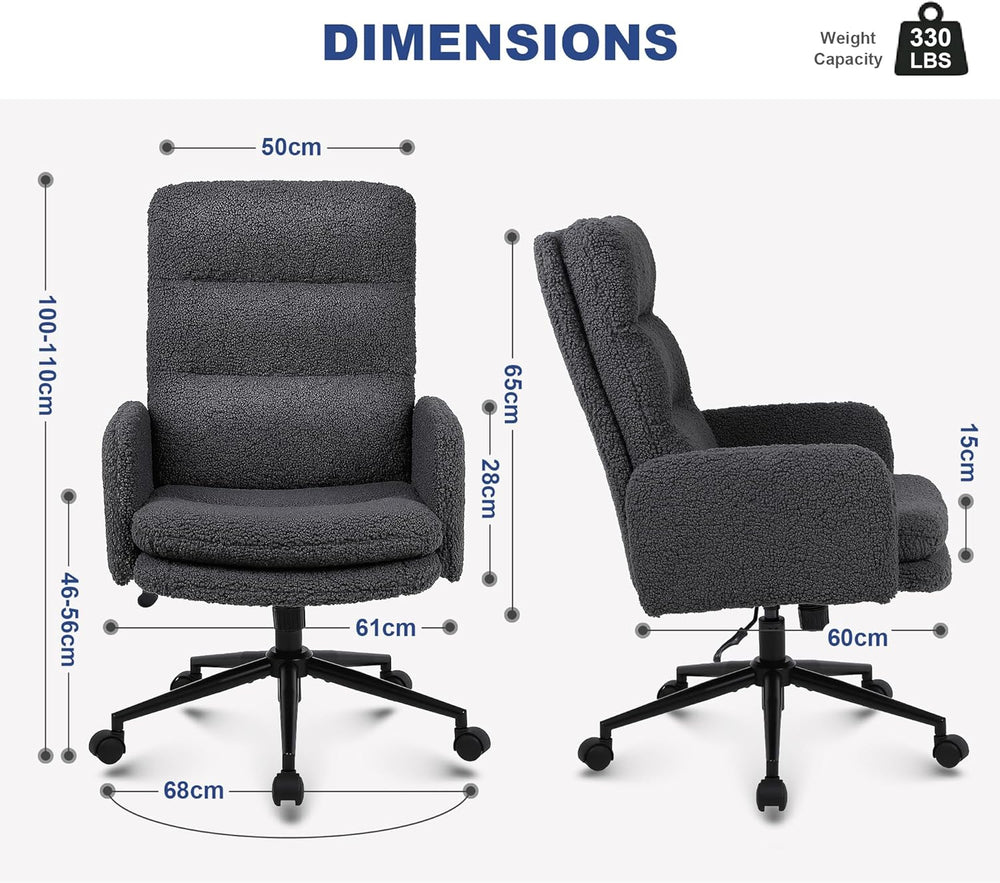 Desk Chair Faux Cashmere Office