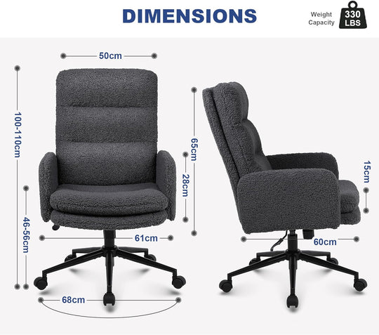 Desk Chair Faux Cashmere Office