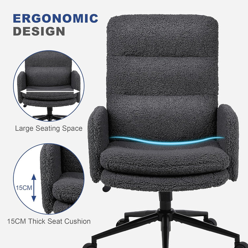 Desk Chair Faux Cashmere Office