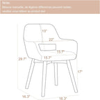 Desk Chair No Wheels Vanity Comfy Accent Chairs (Set of 2)
