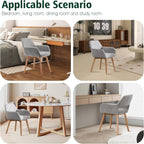 Desk Chair No Wheels Vanity Comfy Accent Chairs (Set of 2)