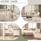 Desk Chair No Wheels Vanity Comfy Accent Chairs (Set of 2)